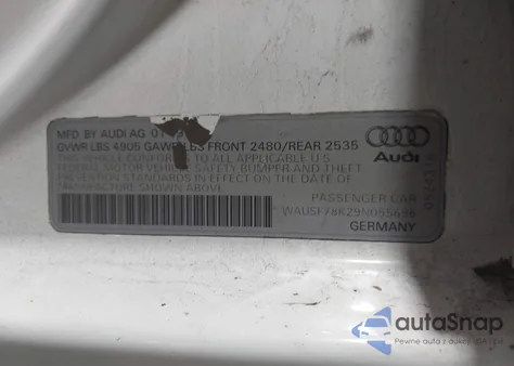 2009 Audi A4 2.0T Premium из США, поврежденный, VIN WAUSF78K29N055696